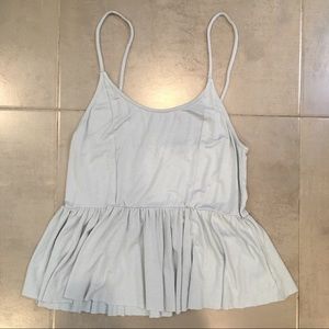 light blue babydoll top
